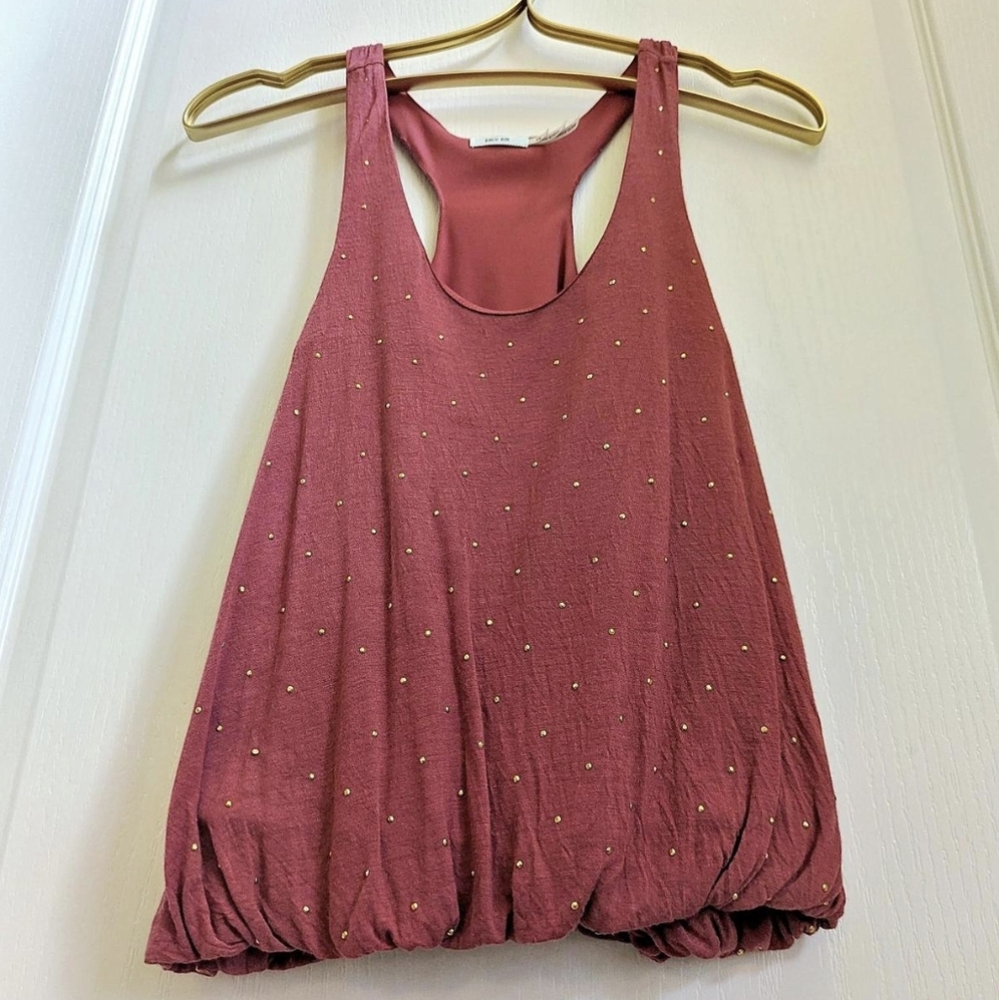 Kimchi Blue Orange Tank Top with Gold Accents